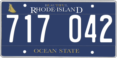 RI license plate 717042