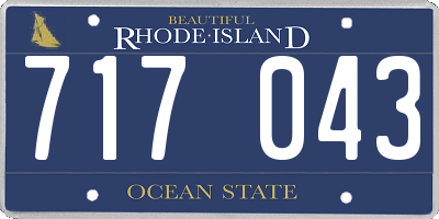RI license plate 717043