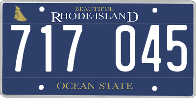 RI license plate 717045