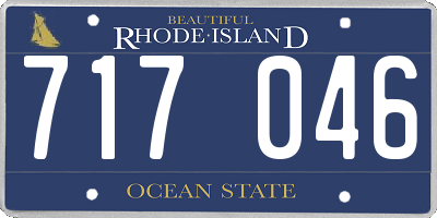 RI license plate 717046