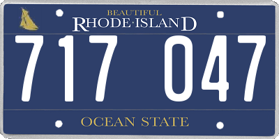 RI license plate 717047