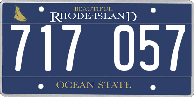 RI license plate 717057