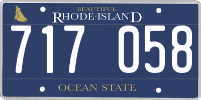 RI license plate 717058
