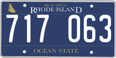 RI license plate 717063