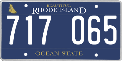 RI license plate 717065