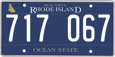 RI license plate 717067