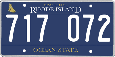 RI license plate 717072