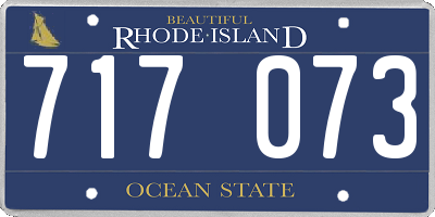 RI license plate 717073
