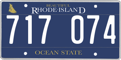RI license plate 717074