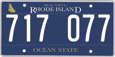 RI license plate 717077