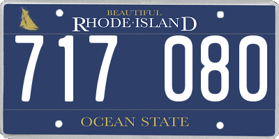 RI license plate 717080