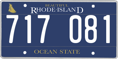 RI license plate 717081