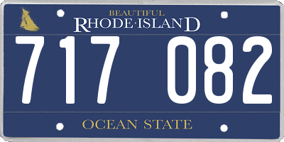 RI license plate 717082