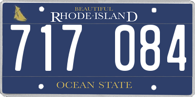 RI license plate 717084
