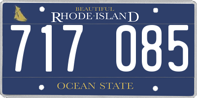 RI license plate 717085