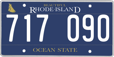 RI license plate 717090