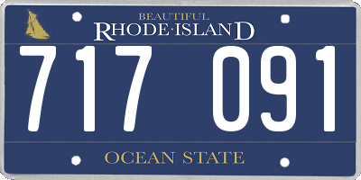 RI license plate 717091