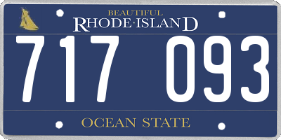 RI license plate 717093