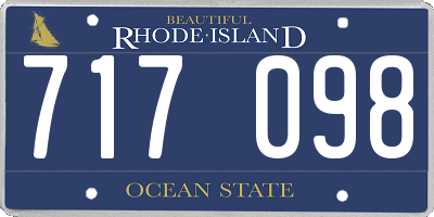 RI license plate 717098