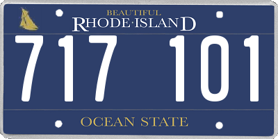 RI license plate 717101