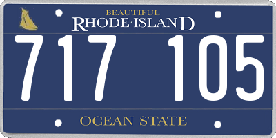 RI license plate 717105