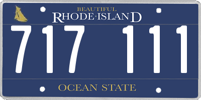 RI license plate 717111