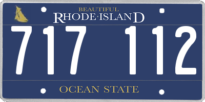 RI license plate 717112