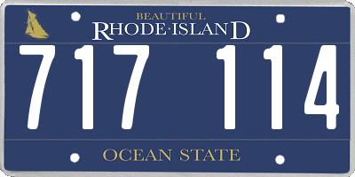 RI license plate 717114