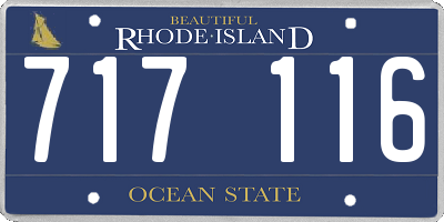 RI license plate 717116