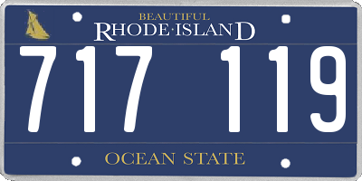 RI license plate 717119