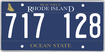 RI license plate 717128