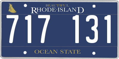 RI license plate 717131