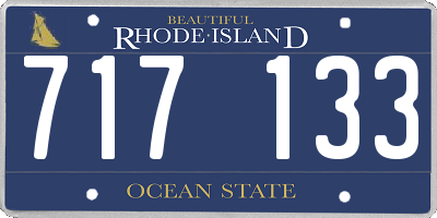 RI license plate 717133