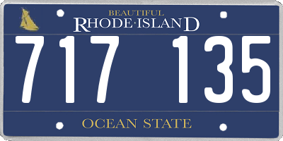 RI license plate 717135