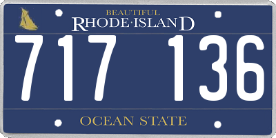 RI license plate 717136