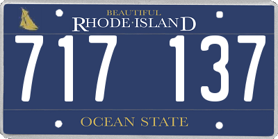 RI license plate 717137