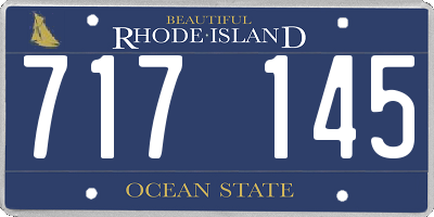 RI license plate 717145