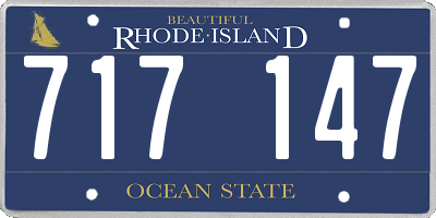 RI license plate 717147