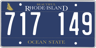 RI license plate 717149