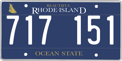 RI license plate 717151
