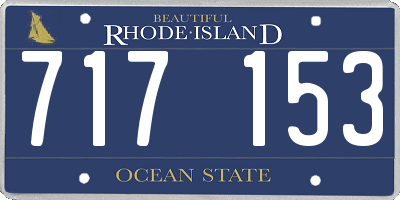 RI license plate 717153