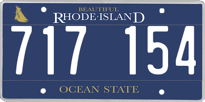 RI license plate 717154