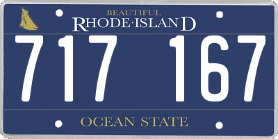 RI license plate 717167