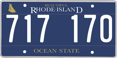 RI license plate 717170