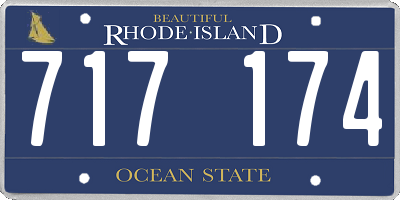 RI license plate 717174
