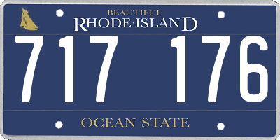 RI license plate 717176