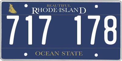 RI license plate 717178