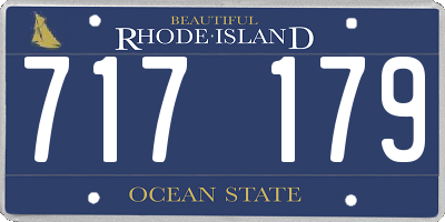 RI license plate 717179