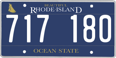 RI license plate 717180