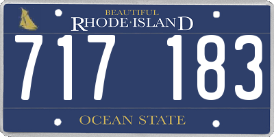 RI license plate 717183